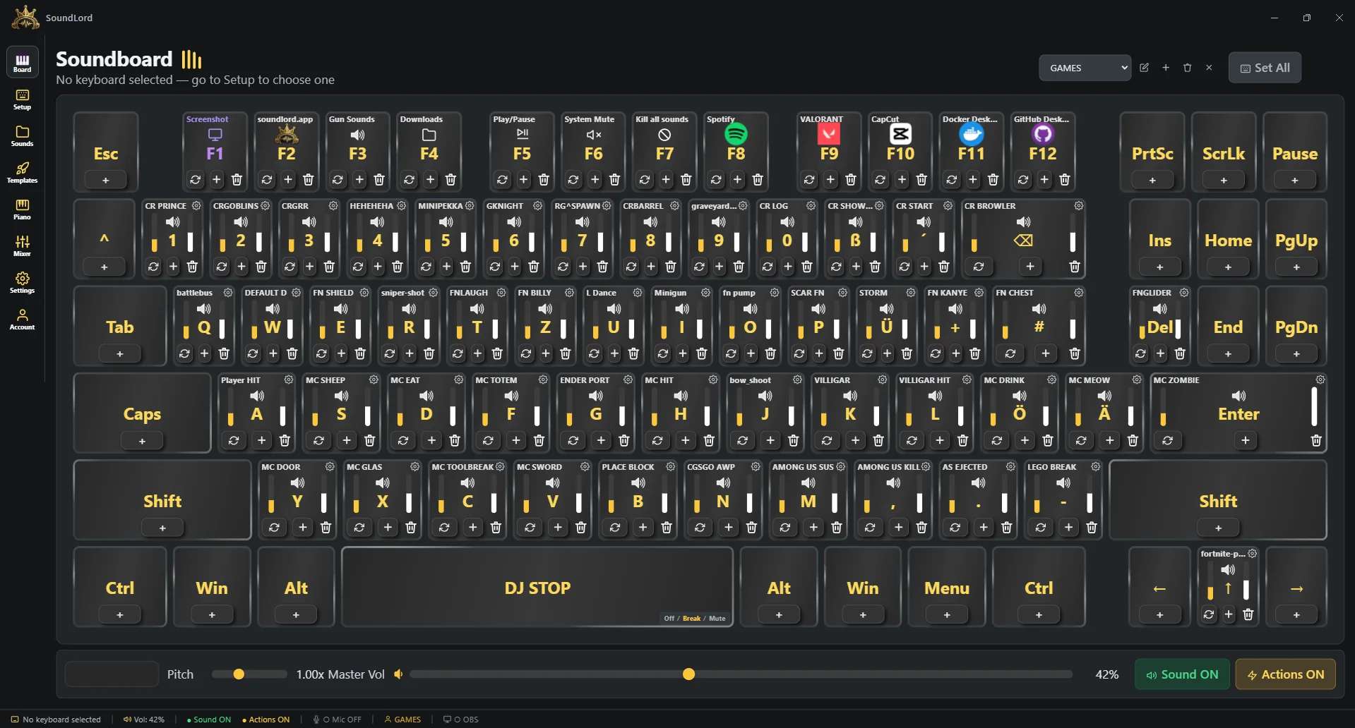 SoundLord Board tab