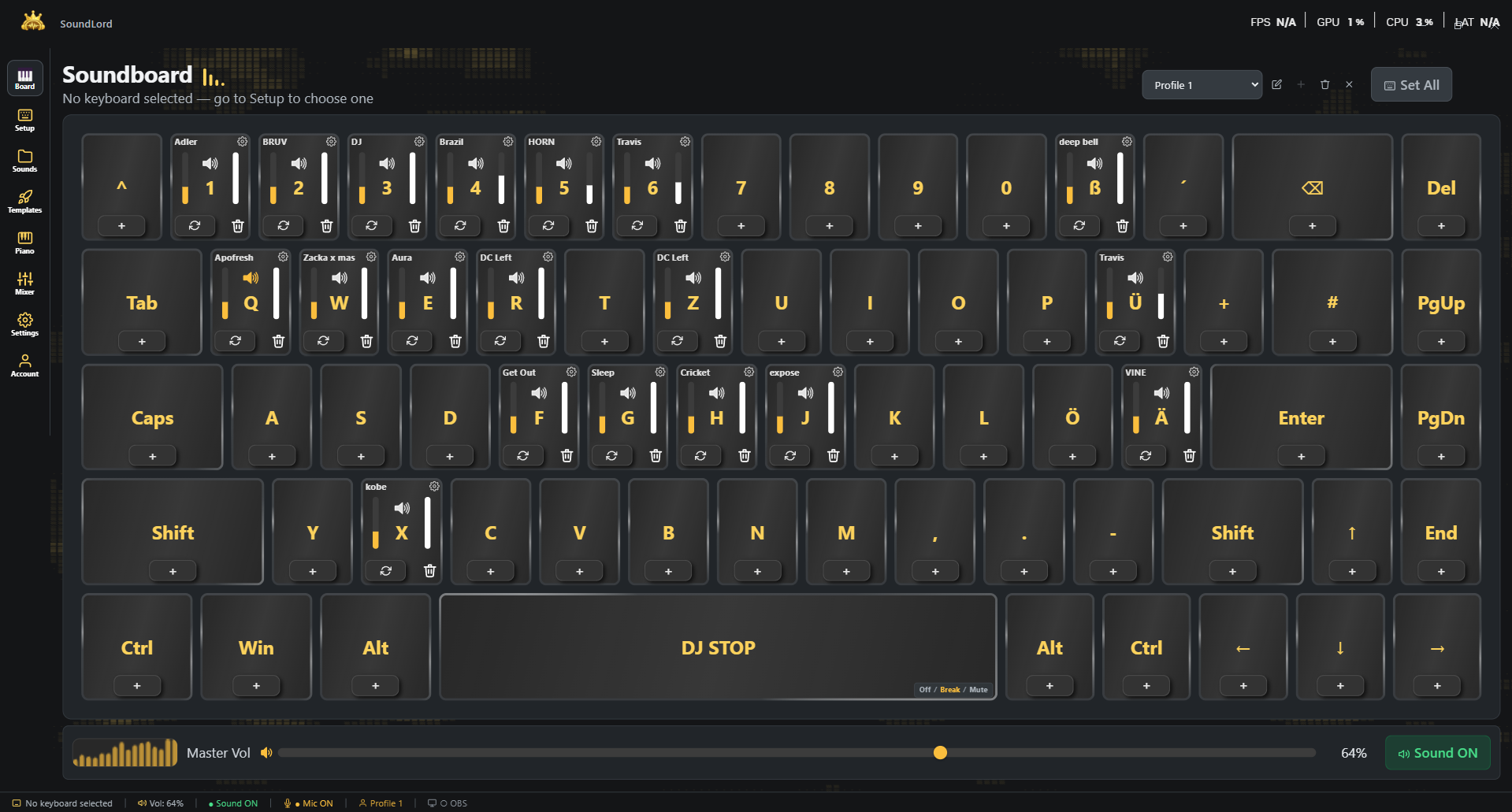 SoundLord Board tab