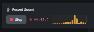 Record sound panel
